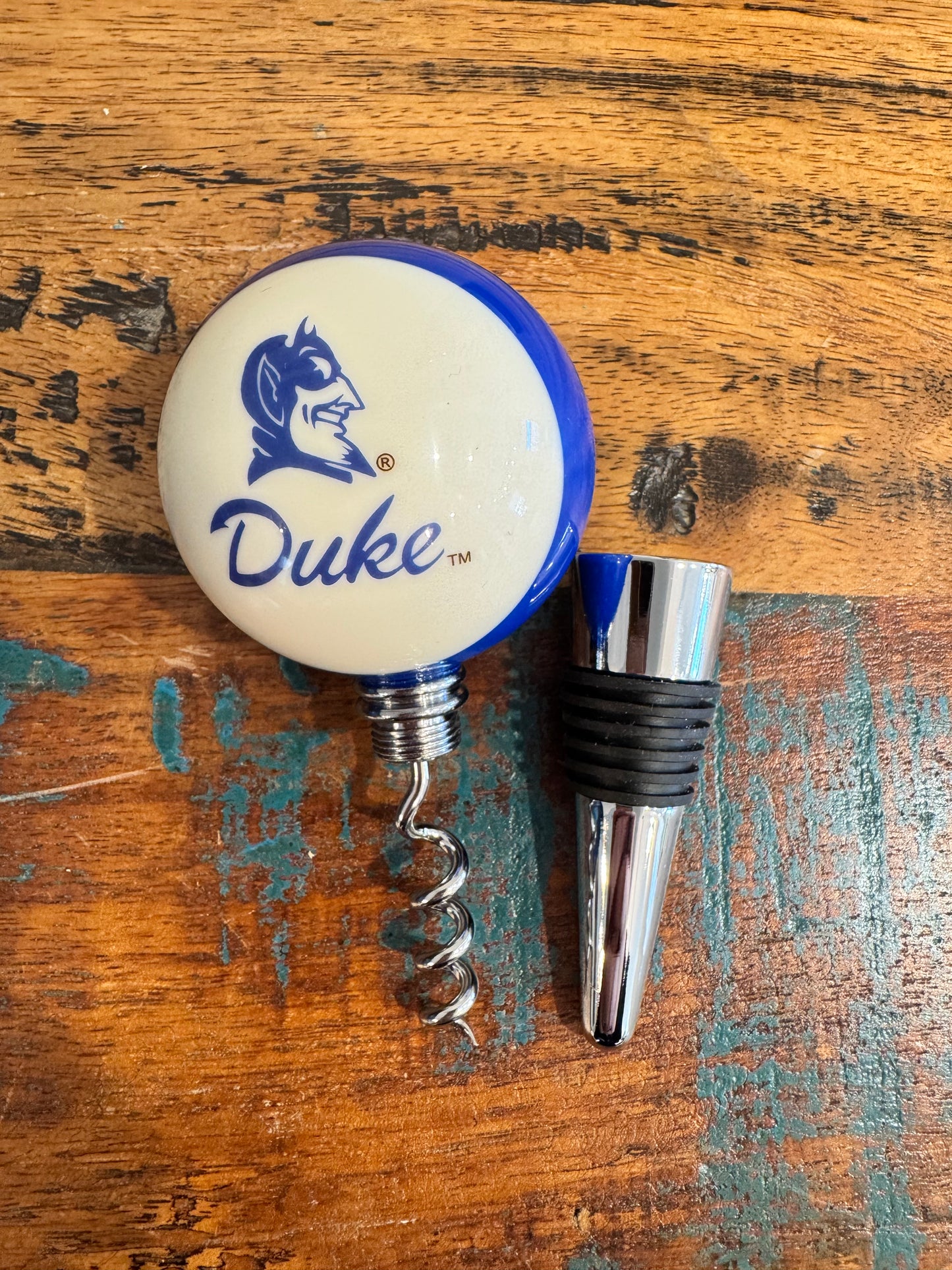 Duke billiard Ball Wine Stopper & Corkscrew Set