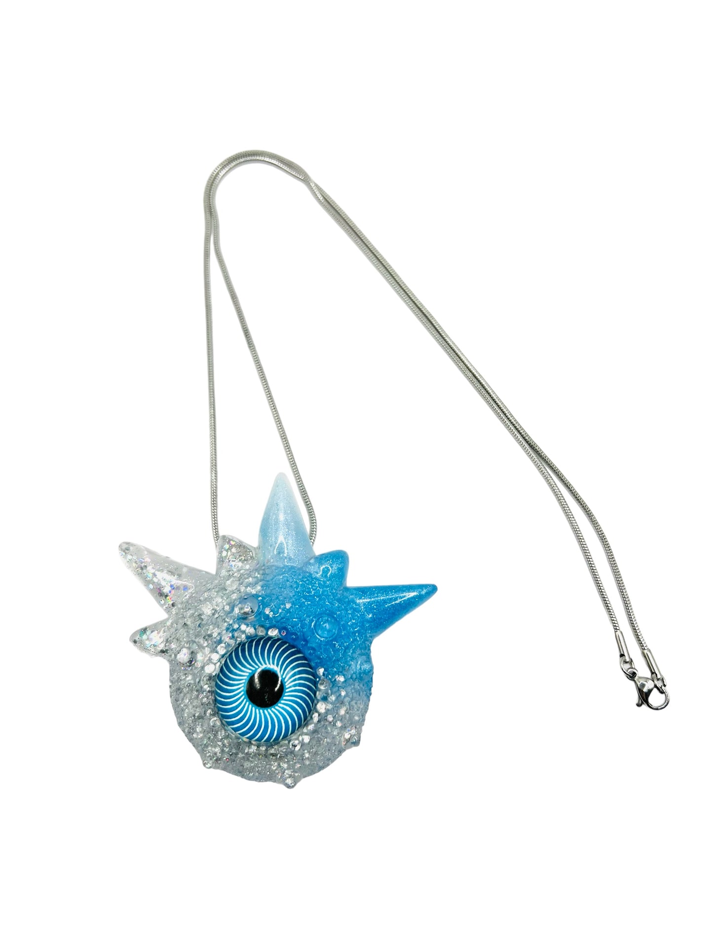 Gothic necklace, evil eye jewelry, dragon eye, handmade resin necklace, quirky pastel goth gift, spooky jewelry, kawaii gift.