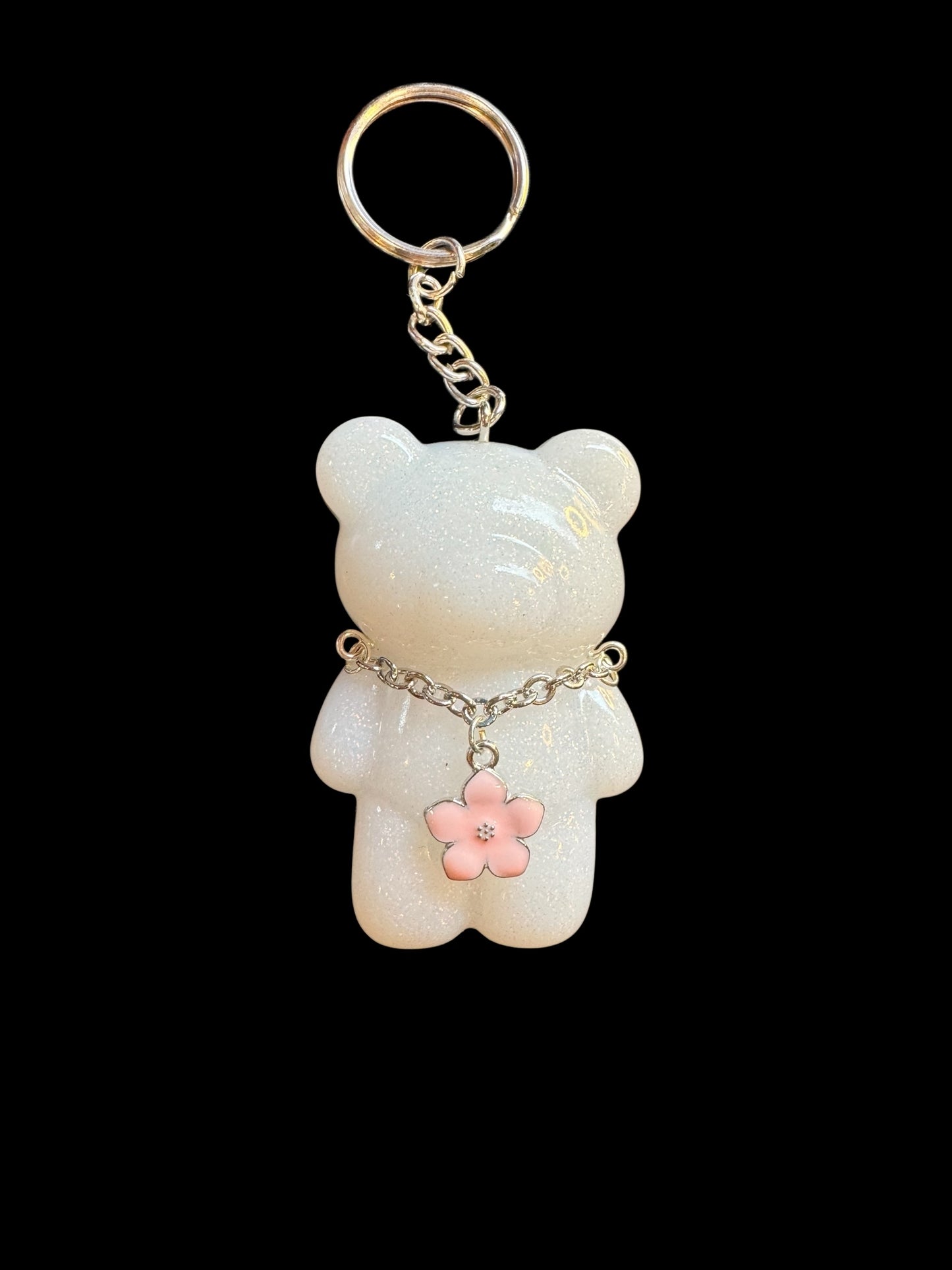 White gummy bear keychain
