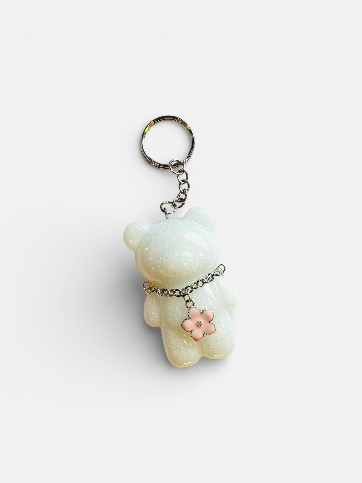 White gummy bear keychain