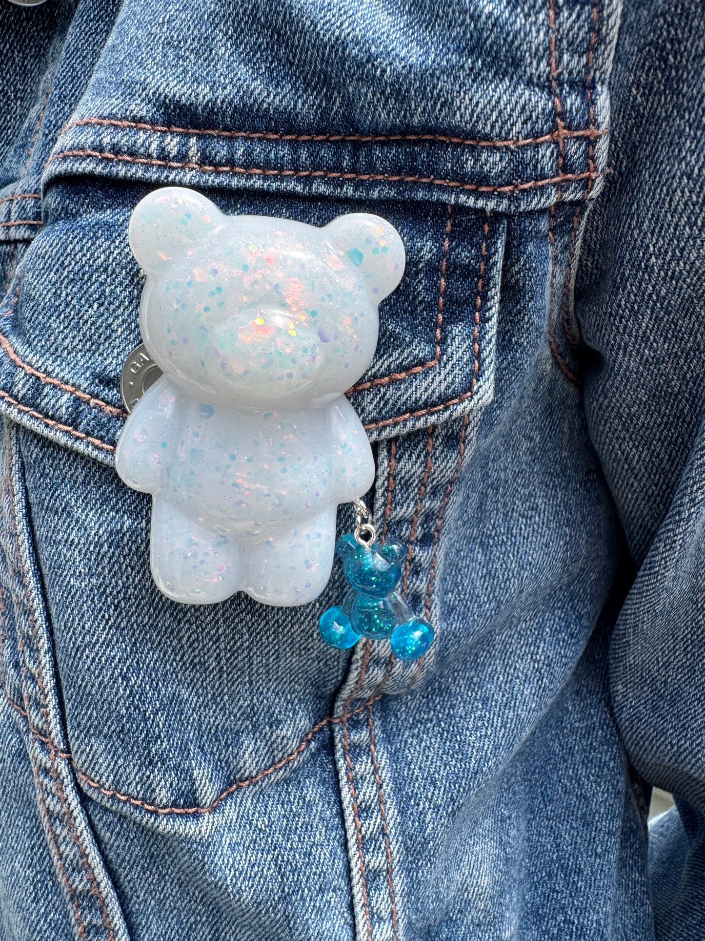 White bear brooch