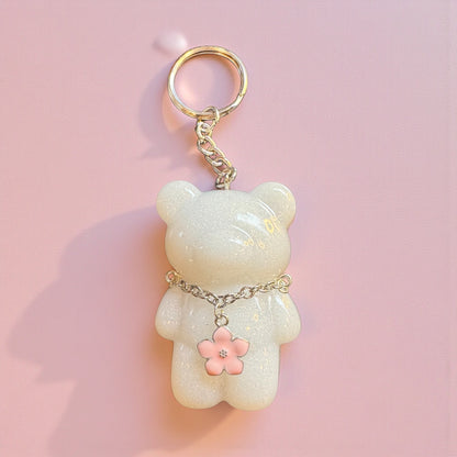 White gummy bear keychain
