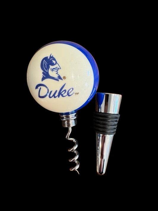Duke billiard Ball Wine Stopper & Corkscrew Set