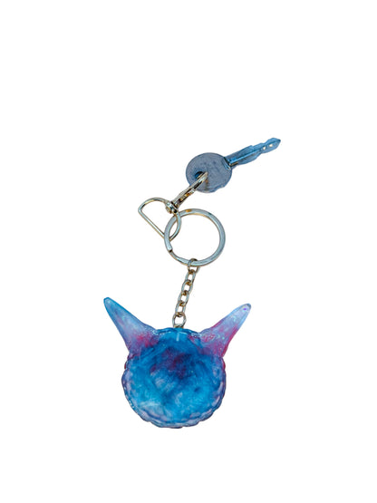 Monster Eye red and blue keychain. Model Pointy.