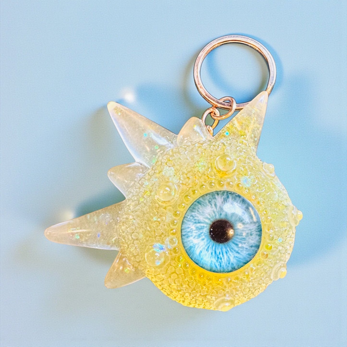 Monster peach keychain. Model Spiky.