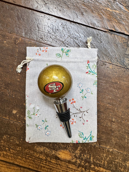 49ers billiard Ball Wine Stopper & Corkscrew Set