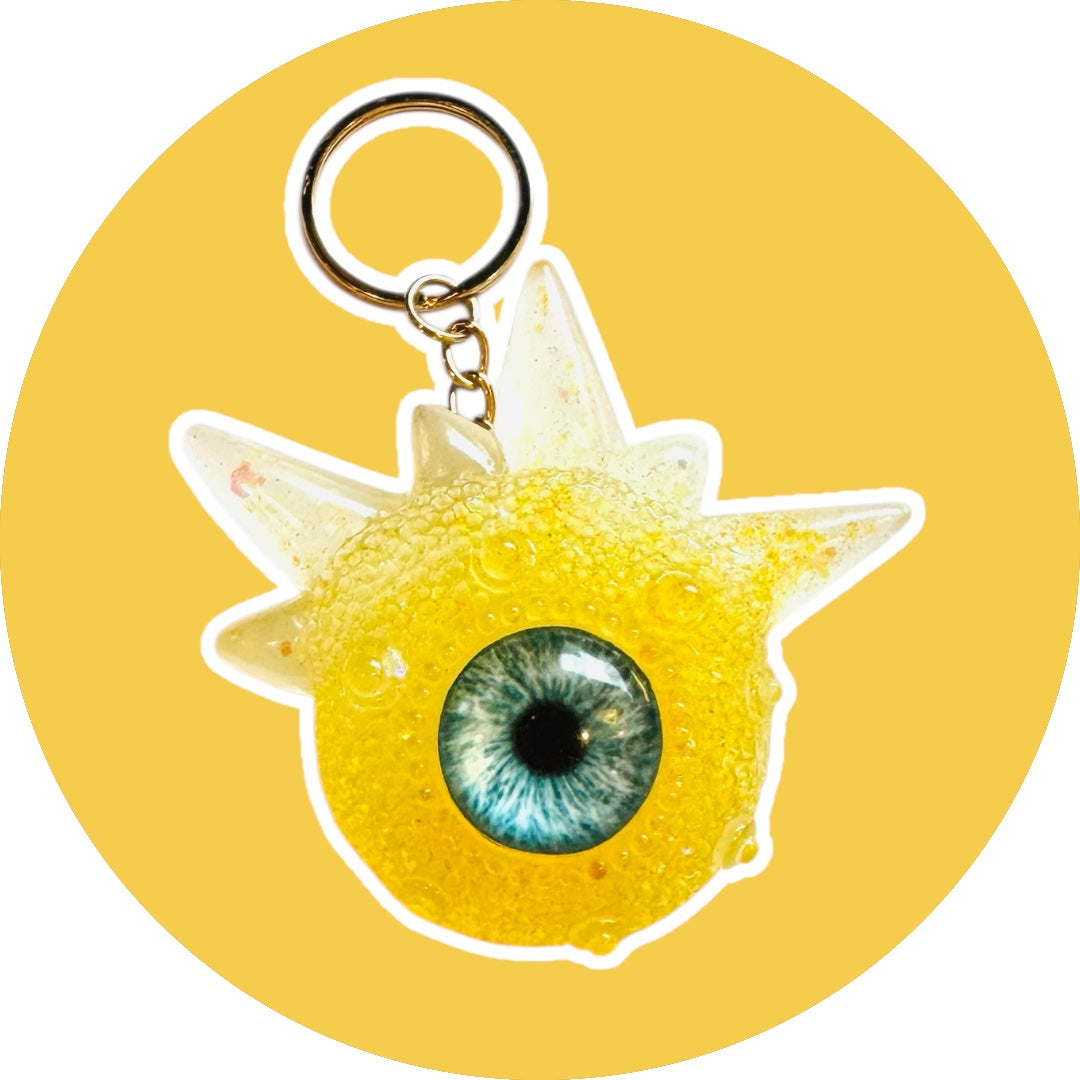 Monster peach keychain. Model Spiky.
