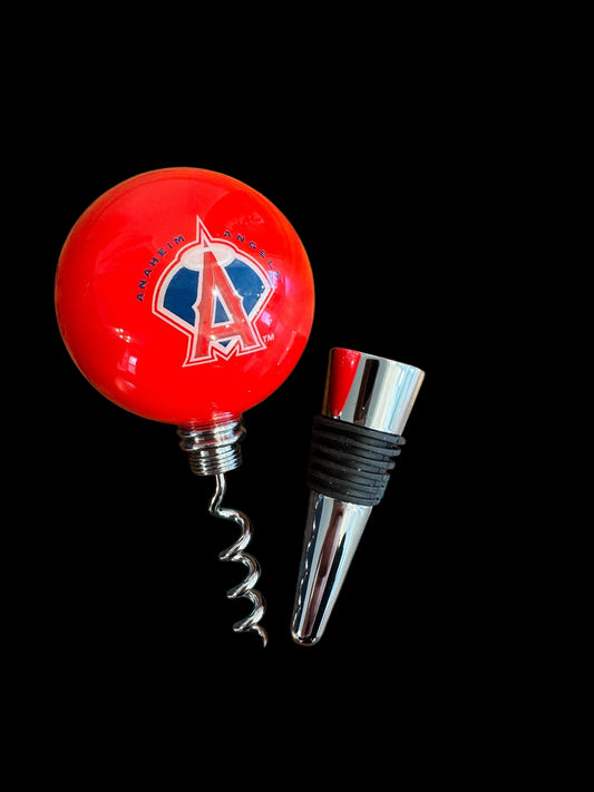Anaheim Angels billiard Ball Wine Stopper & Corkscrew Set