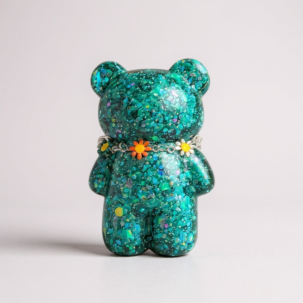 Turquoise bear brooch