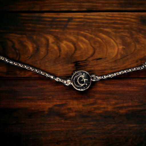 Moon and Star gold bracelet