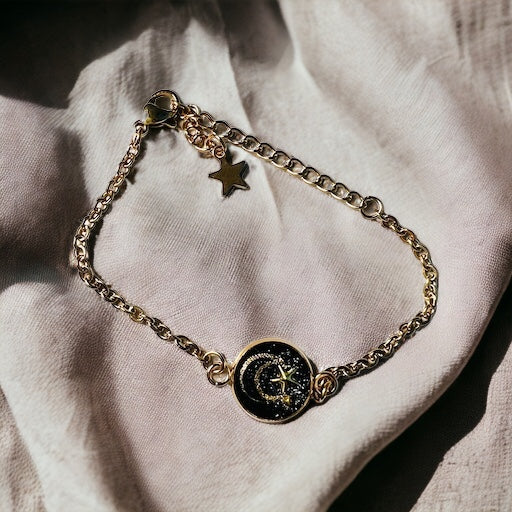 Moon and Star gold bracelet